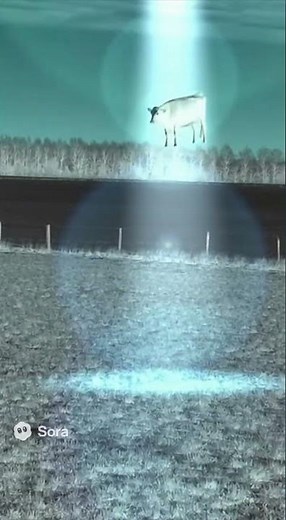 Drone Captures UFO Cow Abduction 🛸🐄