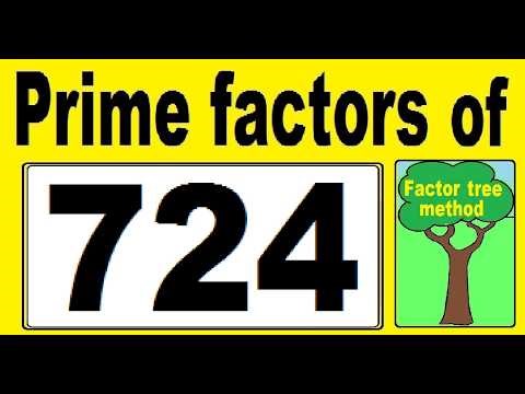 Prime factors decomposition of 724. Factor tree method.