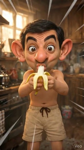 Funny Mr Bean Banana Scene 😂 | Fast Comedy Animation | Viral Reel
