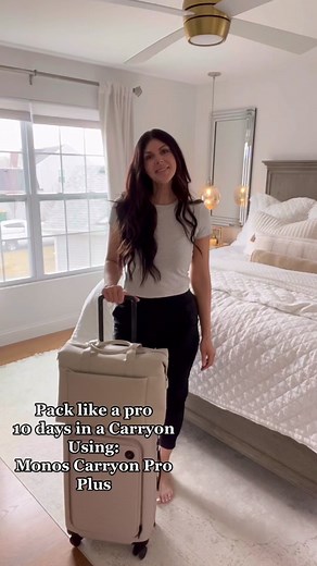 Pack like a pro with me! 10 days in a carryon with @monostravel I love the Carryon Pro Plus combined with the compression packing cubes. I also love to use the Metro duffle which slides over the handle and allows me to be hands free in the airport #monostravelcompanion #monostravel