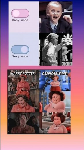Harry Potter vs Despicable Me Funny Comparison 😂 | Draco Malfoy & Umbridge Meme #viral #trending