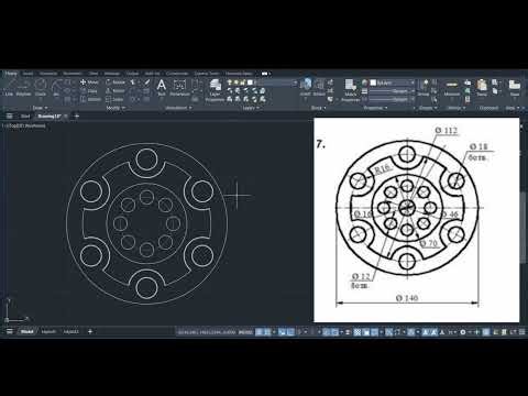 AutoCAD 2D Mechanical Practice Drawing | Bolt Circle & Slots #autocad
