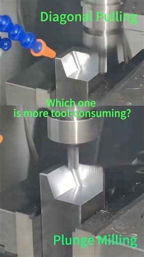 CNC Diagonal Pulling vs CNC Plunge Milling