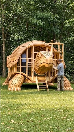 Giant Turtle House Build 🐢😱 | Unreal Transformation #shorts