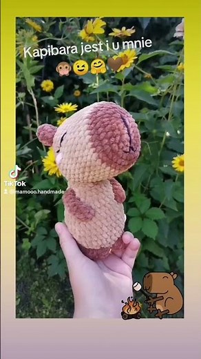 Kapibara szydełkara/włóczkara maskotka szydełkowa- capybara crochet handmade trend tik tok