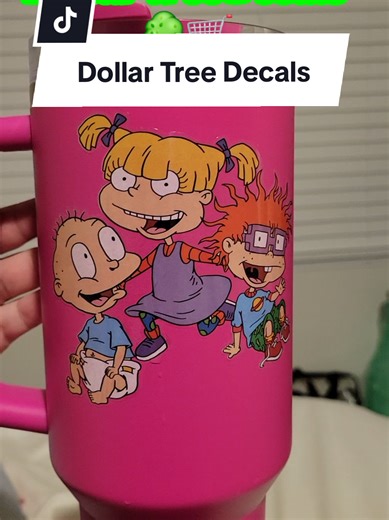 Found these at Dollar Tree! 🛒🌳 The rugrats was a penny and the Arcade sticker was $1.25 🚨 #dollartree #y2k #dollartreefinds #stickers #fyp