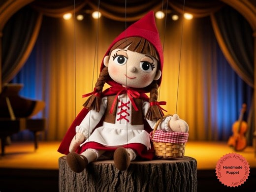 Little Red Riding Hood Felt Puppet - Stage Performance | Storytelling Prop | Handmade Folk Art - Etsy Canada