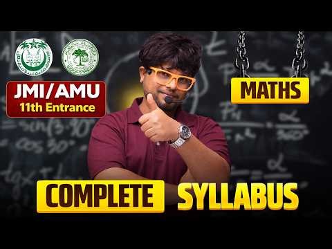 Jamia AMU Class 11 Entrance Syllabus 2026 🔥 | Arts Commerce Science Full Details