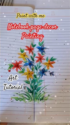 #diy#notebook page decor painting #viral #shorts#@artsydeepti