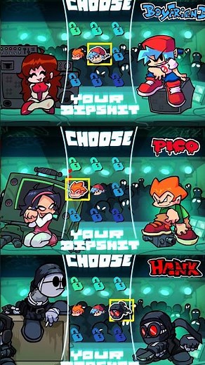 BF VS Pico VS Hank - Character Select 😭 [FNF]