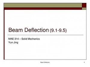 Beam Deflection (9.1-9.5) - SlideServe