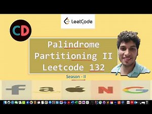 Palindrome Partitioning II | Leetcode 132 | Live coding session 🔥🔥🔥