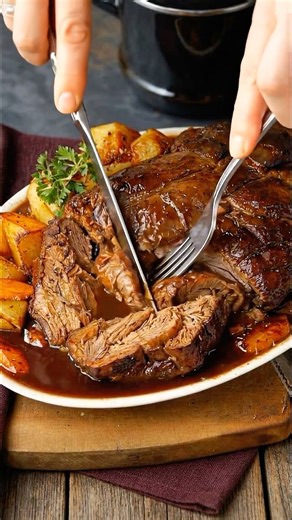 I was this close to giving up on cooking beef roasts—until I found this trick. Now my family begs for it every Sunday! 🍽🔥 Full recipe 👇 💬 | Heavenly Recipes