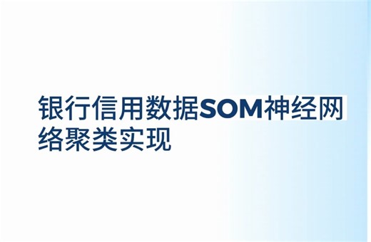 银行信用数据SOM神经网络聚类实现