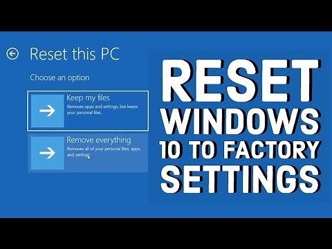 How to Reset Windows 10 to Factory Settings Without Installation Disc or USB