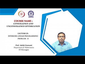 Lecture 23: Interger Linear Programming