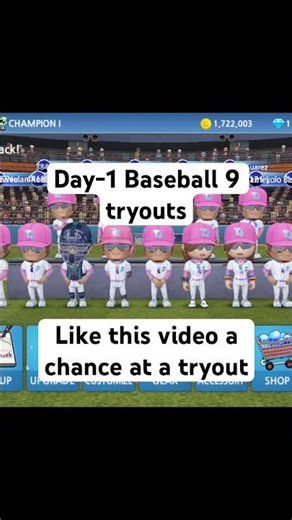 Day 1 BASEBALL 9 TRYOUTS #baseball9 #fyp #viral