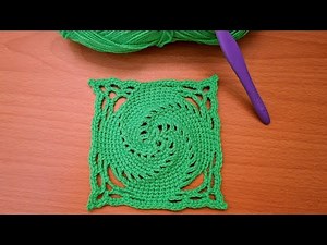 😍 Beautiful Spiral Crochet Square 🌿 Easy & Elegant Motif Tutorial (Step-by-Step for All Projects)