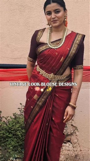 designer_styles1 on Instagram: "Vintage look blouse design 😍"