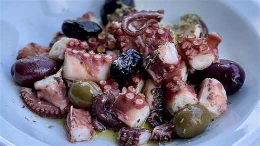 Greek Marinated Octopus in Wine Vinegar Pickled Octopus Recipe How to Make It Tender Best ASMR