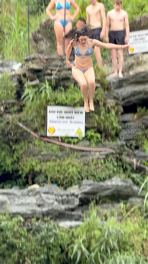 Angels Making Epic Jumps Into a Pristine Waterfall #waterfall #nature #cliffjumping