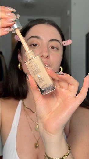 The best drugstore skin tint! L’Oréal Paris True Match Tinted Serum ❤️shade 0.5 #lorealparispartner