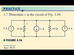 Practice 3.7 The Single-Node-Pair Circuit Solution Engineering Circuit Analysis by William Hayt