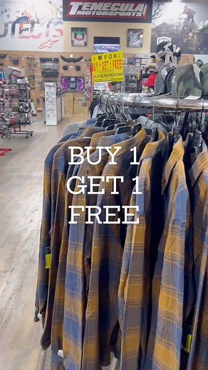 BOGO FREE 🔥 YOUR FAVORITE MOTO BRANDS HATS, BEANIES, FLANNELS, HOODIES, SHIRTS & MORE! Applicable to items tagged Yellow “Buy 1 Get 1 Free”. No other discount apply, equal or lesser value free and limite to stock on hand. Cannot be combined with other offers valid while suppiles last until 3.31.24 | Temecula Motorsports