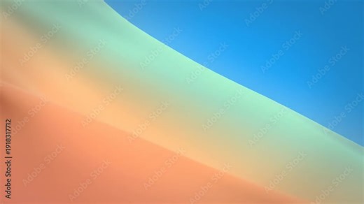 Abstract gradient of warm orange and cool blue with a soft green dividing line
