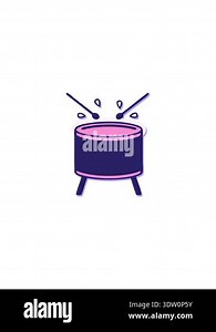 flashy sales animation of sticker of a cute cartoon drum Stock Video Footage - Alamy