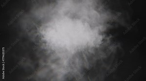 Smoke Cloud Coming Forward Background/ Motion graphics of a smoke cloud background flowing and coming slowly forward with depth of field blur