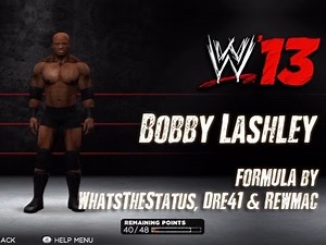 WWE '13 Bobby Lashley CAW Formula by WhatsTheStatus, Dre41 & Rewmac
