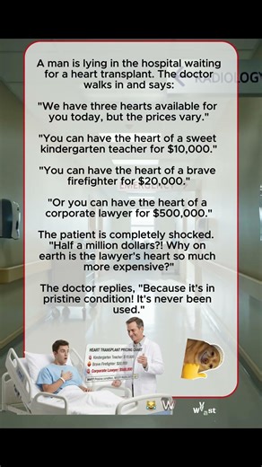 Why is the lawyer's heart so expensive? 😂🏥 #funny #comedy #humor
