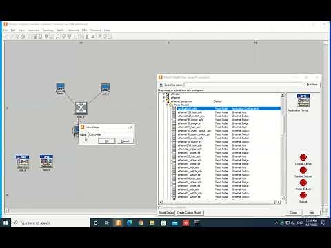 Simple network using Opnet Riverbed tool