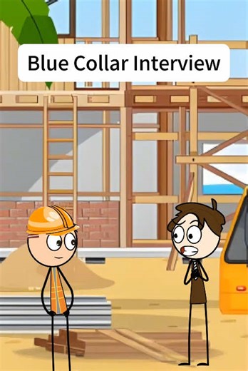 Blue collar interview#animation #work #fyp #usa #worklife | Work Life