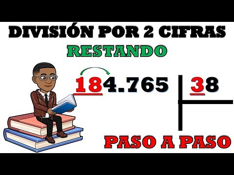 División por dos 2 cifras en el divisor restando PASO A PASO para primaria