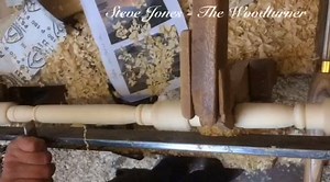 Another Monday and another batch of simple stair spindles to match existing 32x900mm and 1100 mm long. Production turning means a lot of repetition but I never get bored of it. | The woodturners