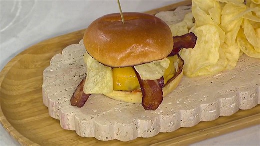 Bobby Flay Shares His Bacon Crunchburger Recipe
