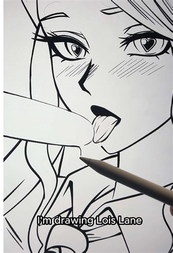 Lois Lane as an Anime Waifu: Art Journey