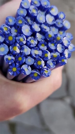 Coe 96 Flower: Rekindle - 1 Oz Murrini Murrine Millefiori Vitrigraph Cane - MINZABELLA MURRINI by Glassworks Northwest - Etsy