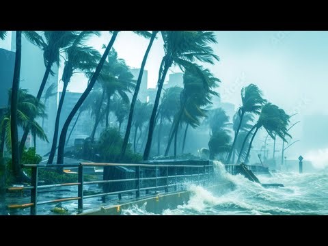 Heavy Hurricane Sounds to Sleep Instantly | Strong Rain, Huge Thunder & Howling Wind