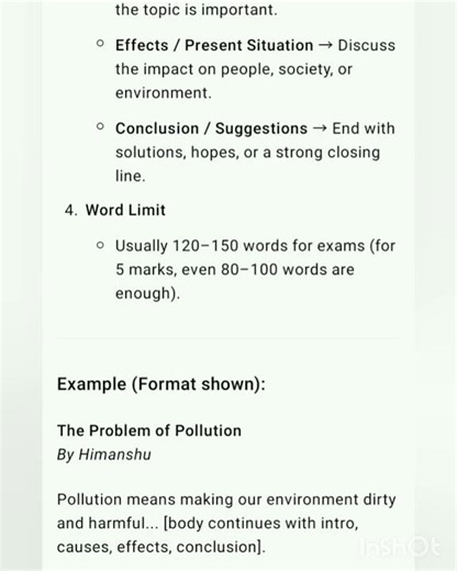Format of article writing # class12