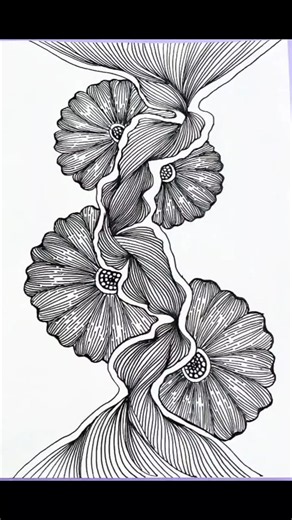 A pen and a piece of paper are enough to create beauty. #zentangle #lineart #relaxing #stressrelief #oddlysatisfying