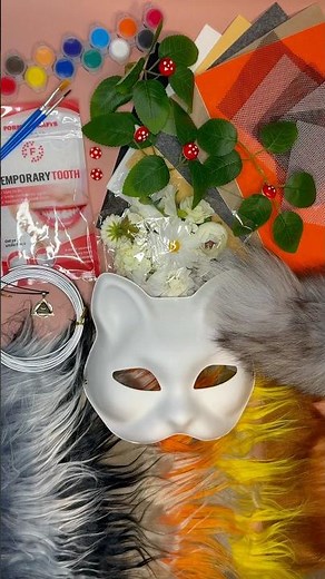 Making a Fox Therian Mask 🦊🌿#tutorial #therianmask #therianthropy #foxmask #snout #maskmaking