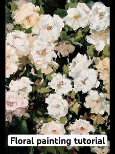 How to paint a floral painting Floral painting in time lapse