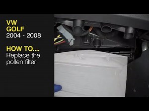 How to Replace the pollen filter on a Volkswagen Golf 2004 to 2008