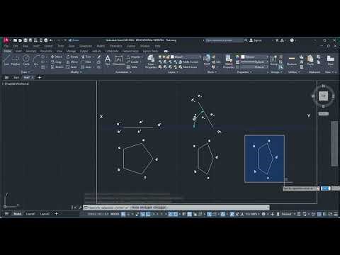 Pentagonal Lamina Resting on a Side with Opposite Corner Touching VP | AutoCAD Tutorial