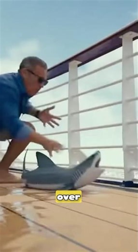 Shark LANDED On The Cruise Ship Deck! 😂 Uninvited Passenger! 🛳️ #shorts #viral #animals