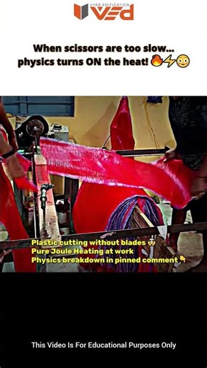 Scissors Are Too Slow 😳🔥 | Plastic Cutting Using Joule Heating Physics #shorts #viral
