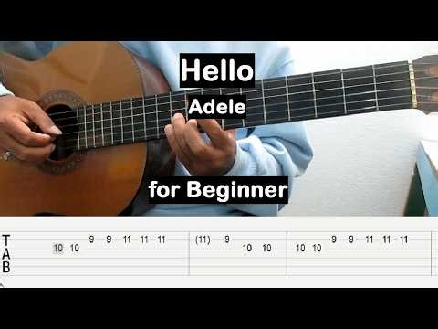 Adele Hello Guitar Tab Lesson Guitar Tutorial Beginner